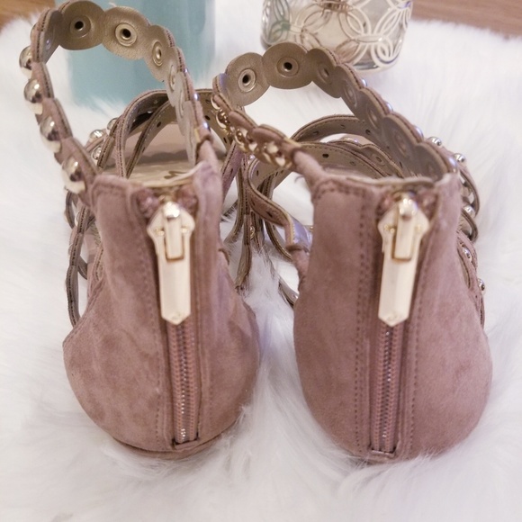 Sam Edelman Dustee Studded Suede Gladiator Sandals - Picture 6 of 8